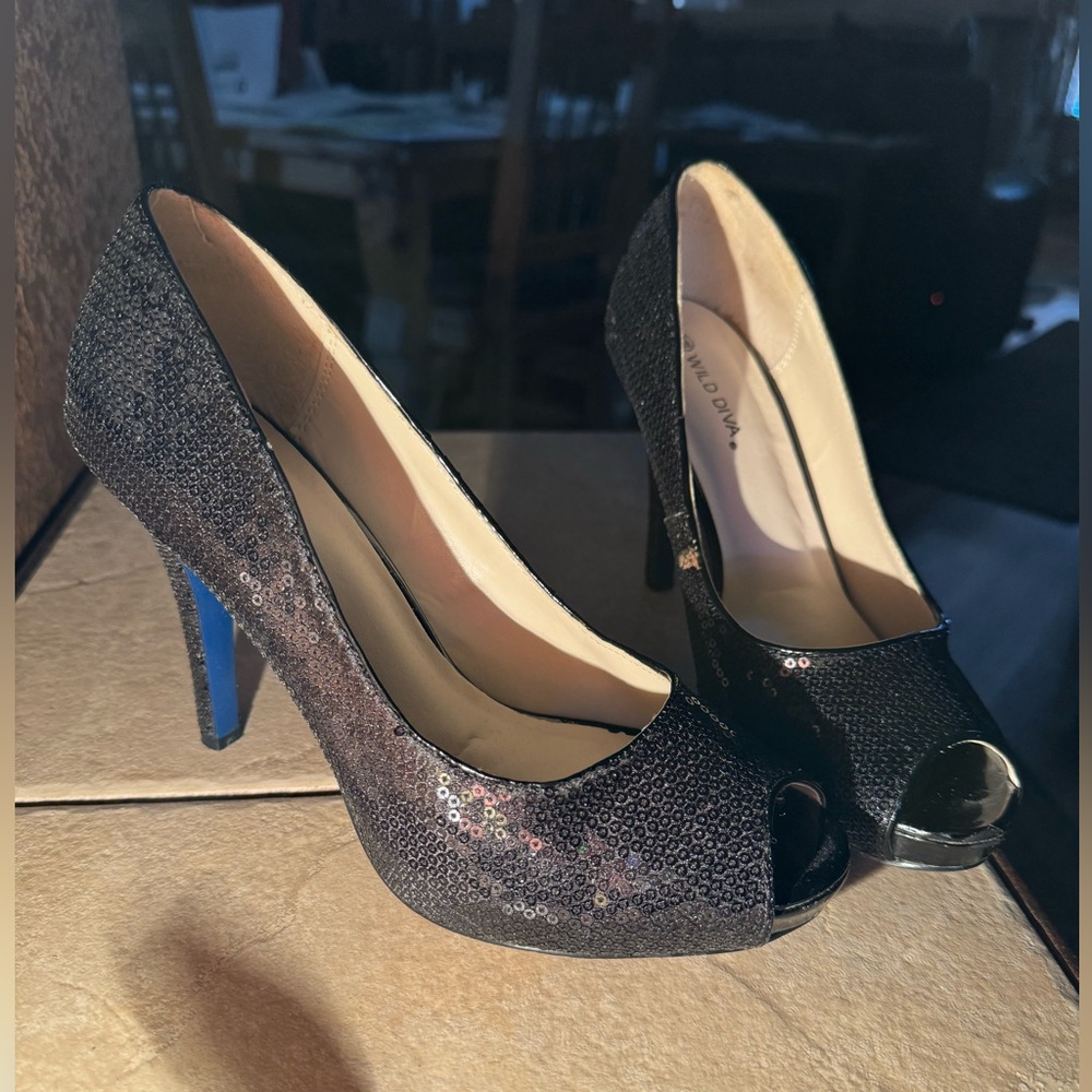Sequin heels